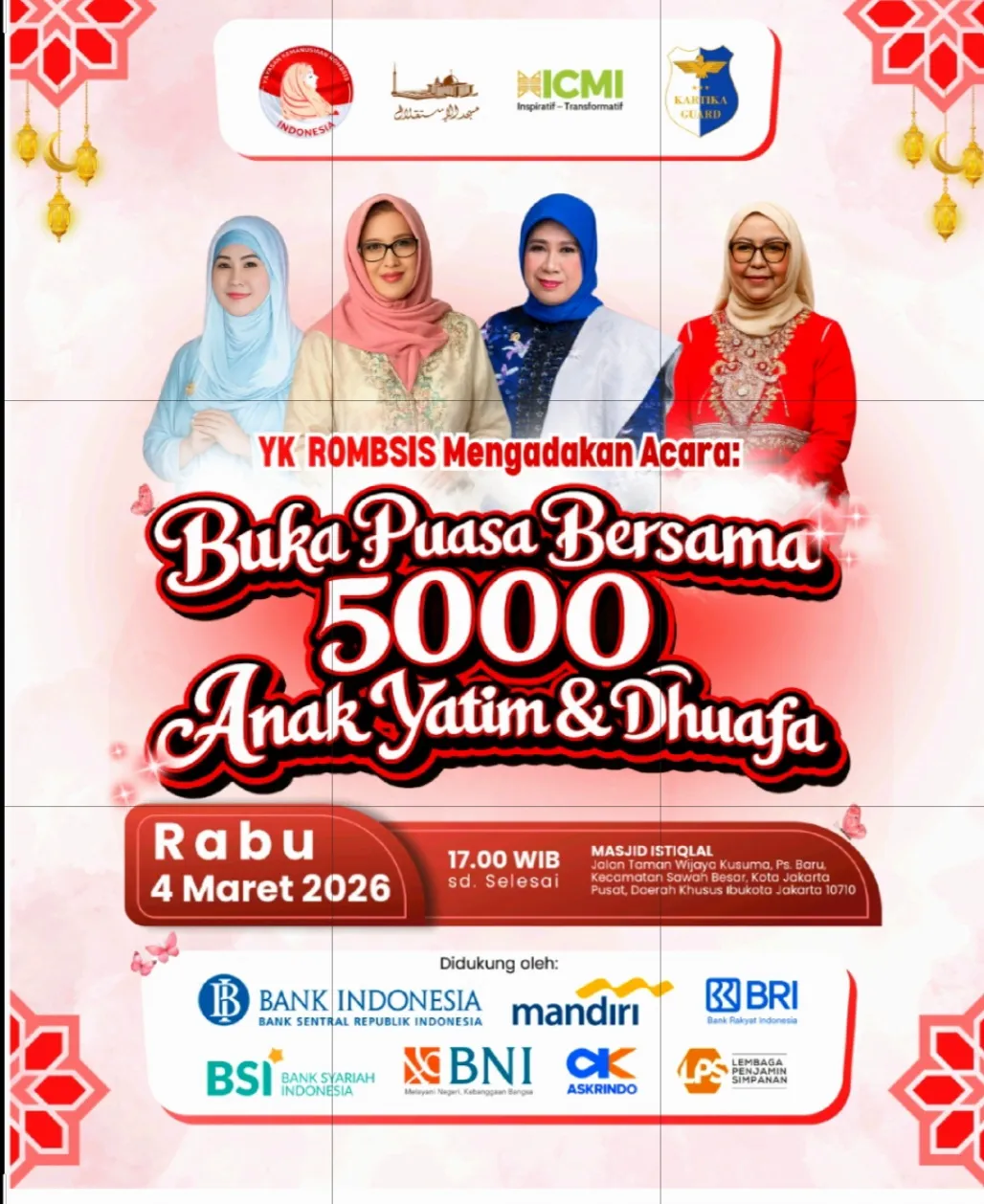Buka Puasa Bersama 5.000 Yatim Piatu di Masjid Istiqlal