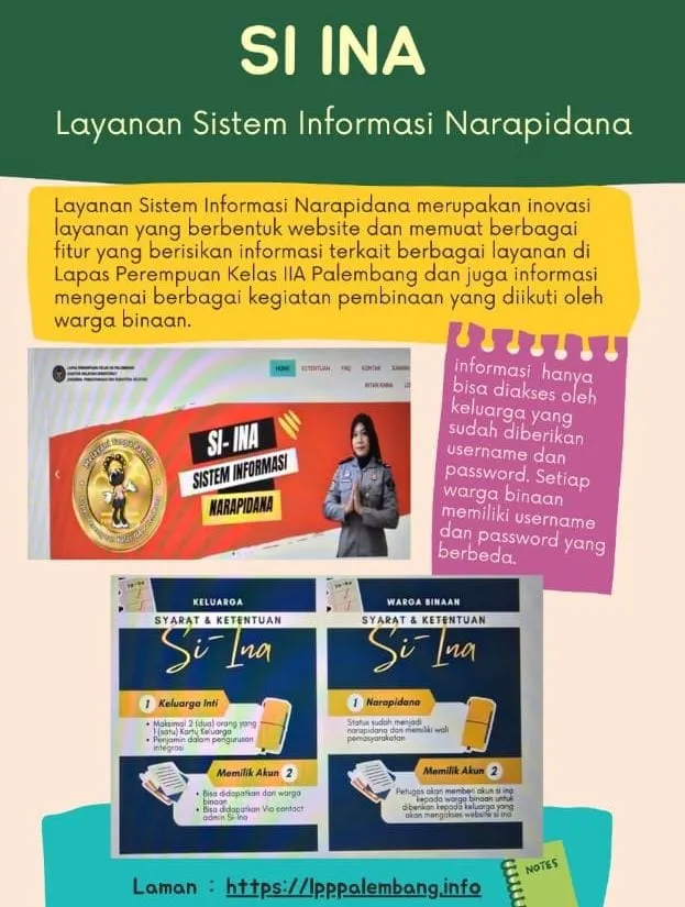 Inovasi SI INA Permudah Akses Informasi di Lapas Perempuan Palembang