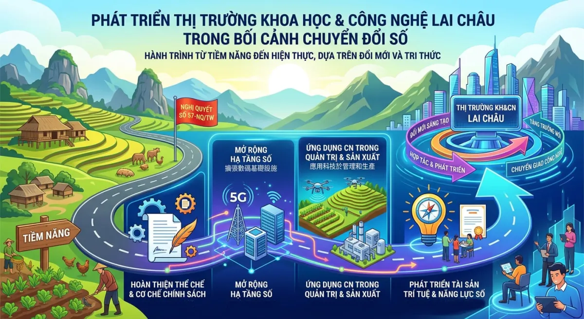 Lai Chau: Fondasi Baru untuk Pasar Sains dan Teknologi di Era Digital