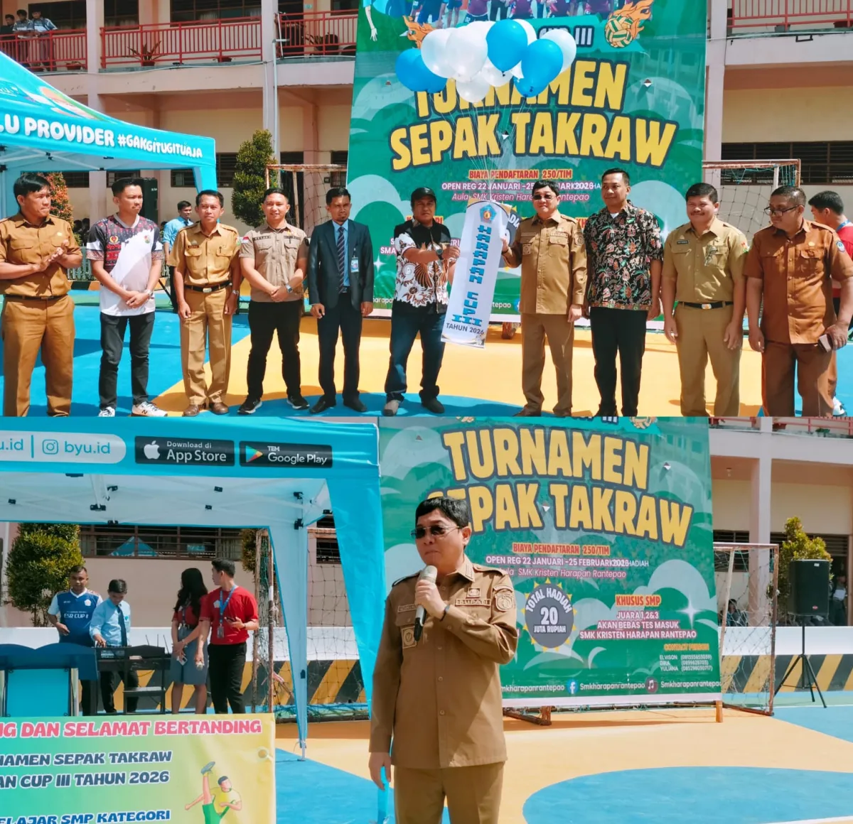 Bupati Toraja Utara Resmikan Turnamen Sepak Takraw Harapan Cup III 2026