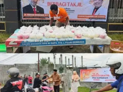 PKS Sumbawa Serentak Bagikan Ribuan Takjil di 24 Kecamatan