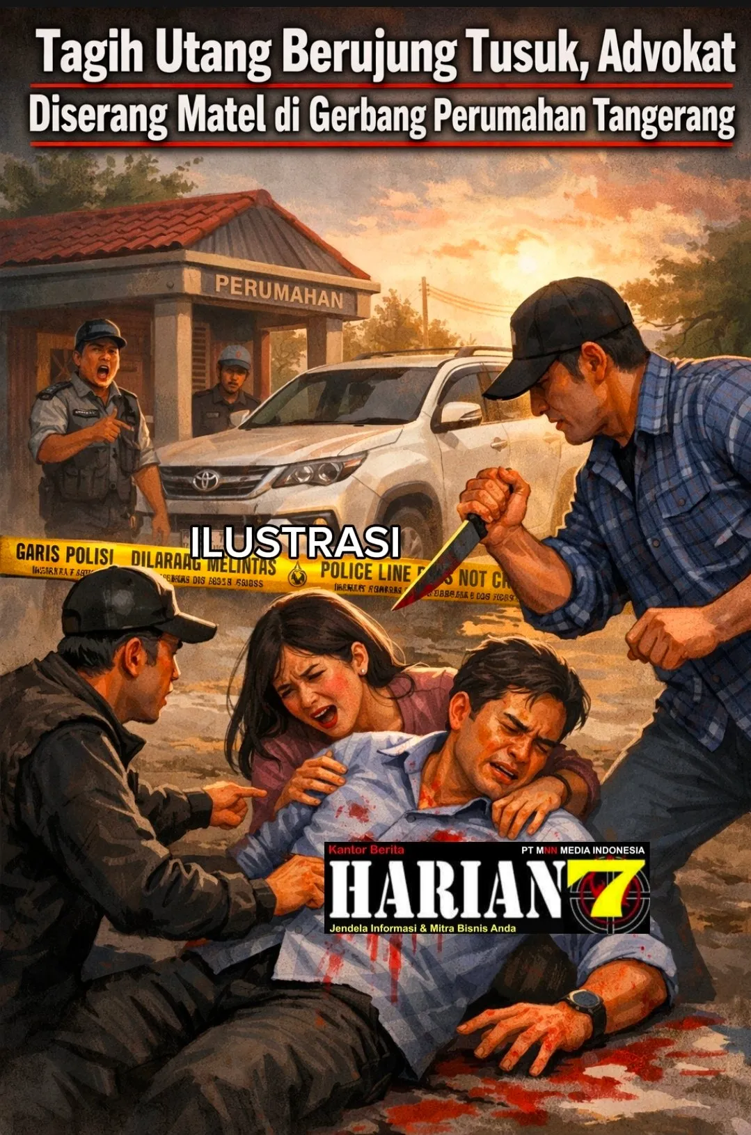 Advokat Ditusuk Debt Collector di Tangerang