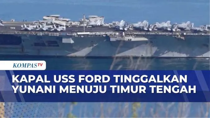USS Gerald R. Ford Tinggalkan Yunani, Perkuat Militer AS di Timur Tengah