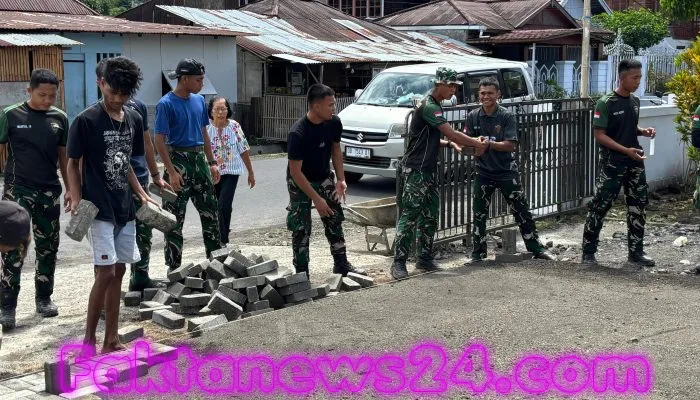 TNI dan Masyarakat Bersatu dalam Pengabdian Melalui Karya Bakti di Minahasa