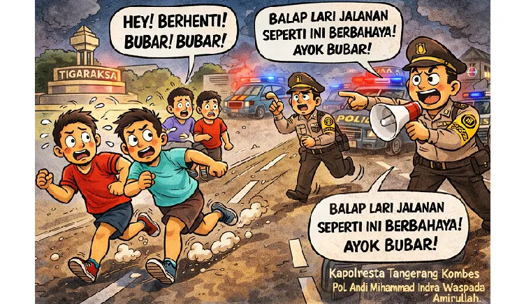 Polresta Tangerang Tindak Tegas Aksi Balap Lari di Alun-alun Tigaraksa