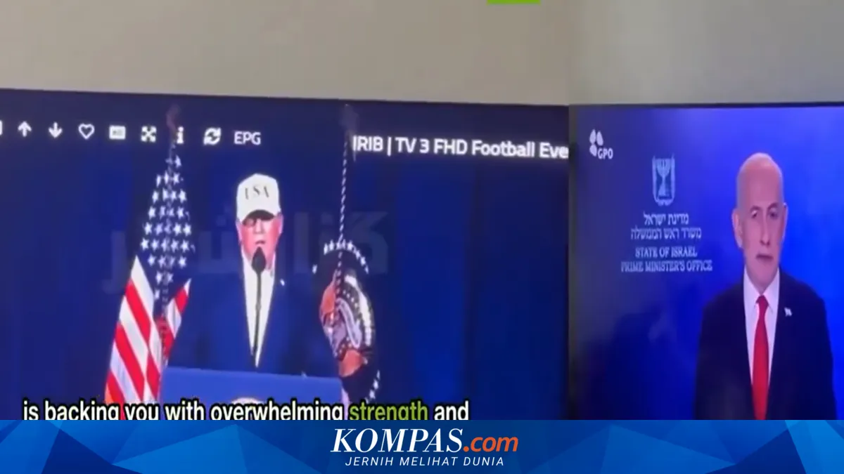 Stasiun TV dan Aplikasi Iran Diretas, Pidato Trump-Netanyahu Muncul