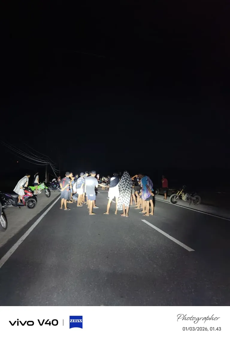 Aksi Balapan Lari di Jalan Poros Amparita–Massepe Ganggu Pengendara