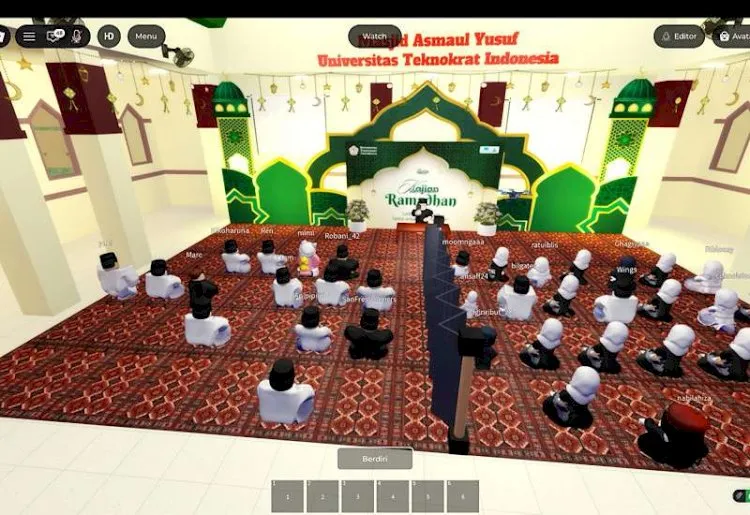 Universitas Teknokrat Indonesia Gelar Kajian Ramadan di Metaverse Roblox