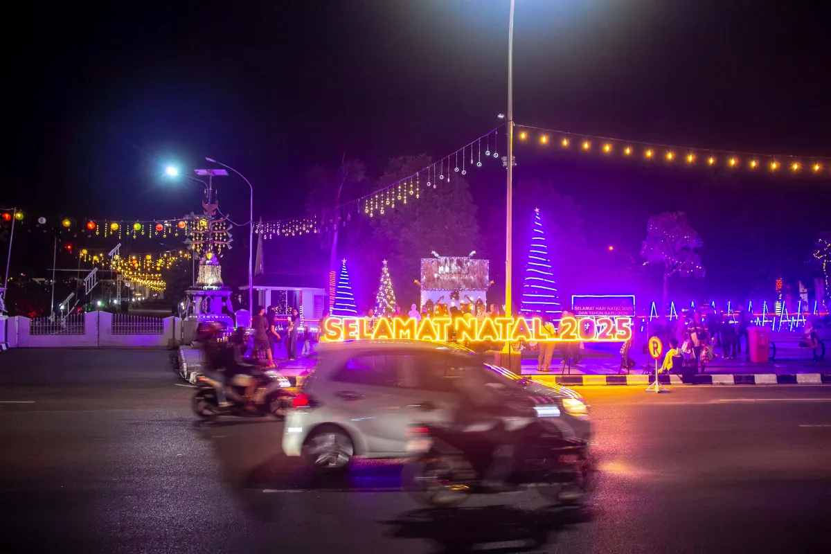 Kota Palangka Raya Rayakan Natal dengan Dekorasi Bertema Kerukunan