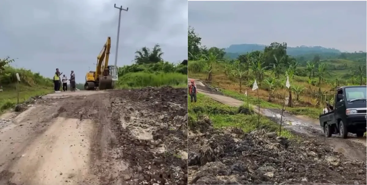 Perbaikan Jalan Lingkar Timur Bendungan Sadawarna Dikebut