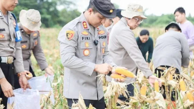 Polres Karawang Gelar Panen Raya Jagung untuk Dukung Ketahanan Pangan