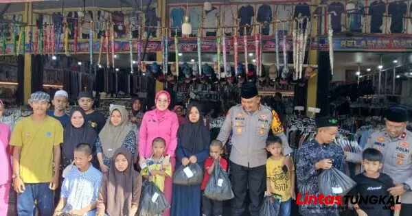 Polres Tanjab Barat Berikan Kebahagiaan untuk Anak Panti Asuhan Menyambut Lebaran