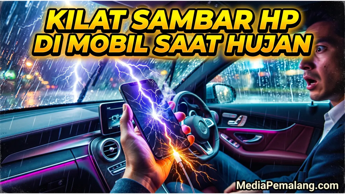 Keamanan Penggunaan Ponsel di Mobil Saat Hujan dan Petir
