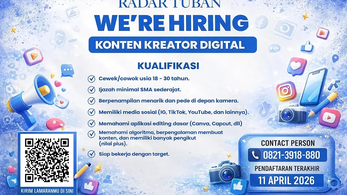 Lowongan Kerja Konten Kreator di Radar Tuban Digital