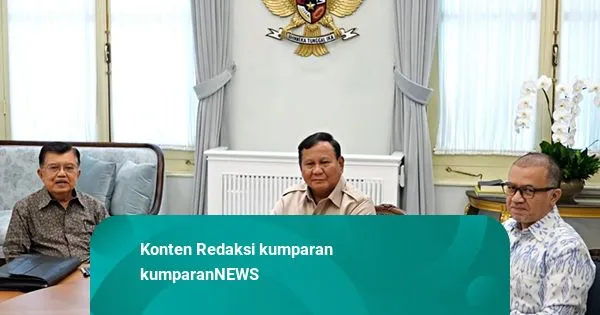 Prabowo Terima Kunjungan Jusuf Kalla dan Putranya di Istana