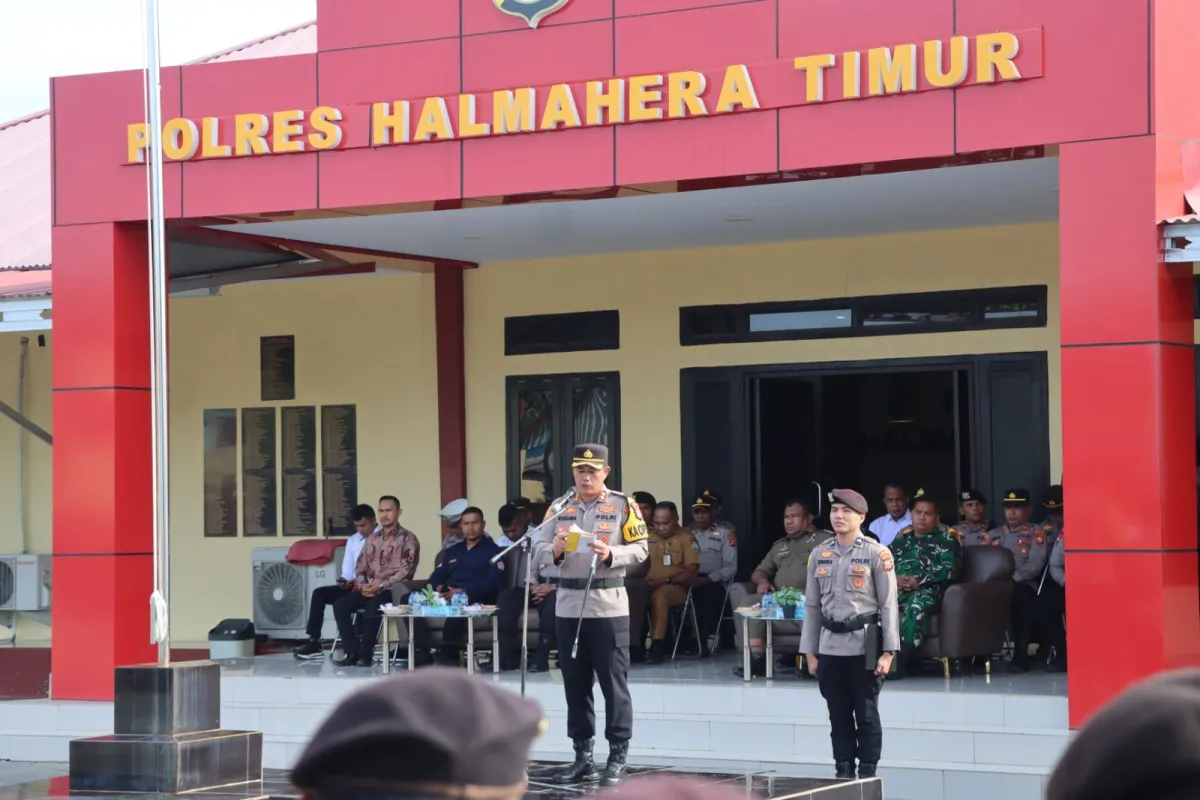 Polres Halmahera Timur Gelar Apel Kesiapsiagaan Hadapi Konflik Sosial