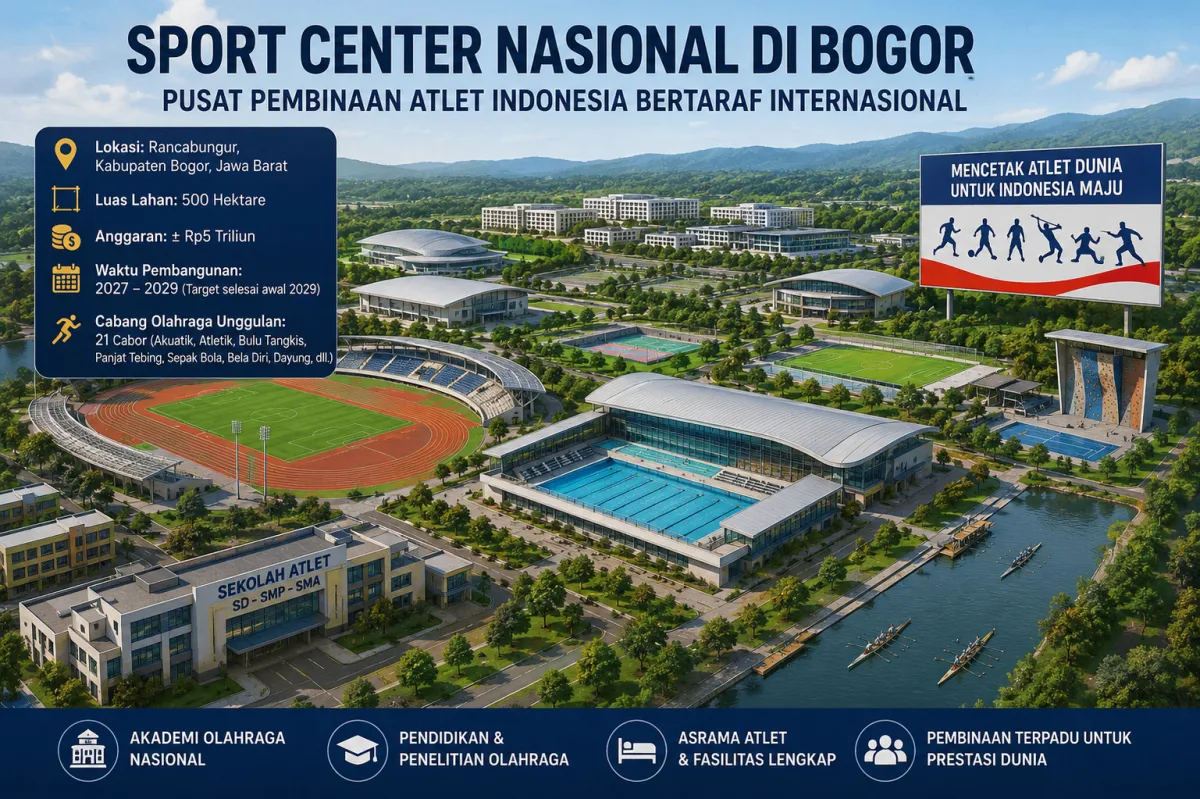 Pembangunan Sport Center Nasional di Bogor Dimulai dengan Anggaran Rp5 Triliun
