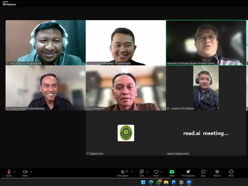 Ruang Tamu Virtual Badilum Luncurkan Fitur Undangan Pertemuan Dua Arah