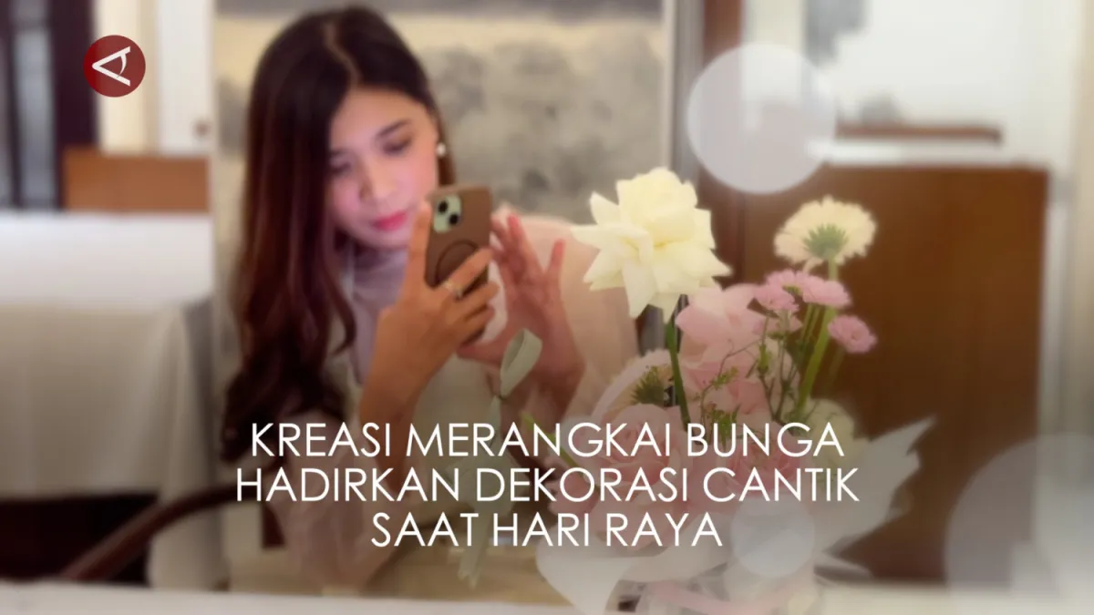 Kreativitas Merangkai Bunga Menyambut Hari Raya Idul Fitri