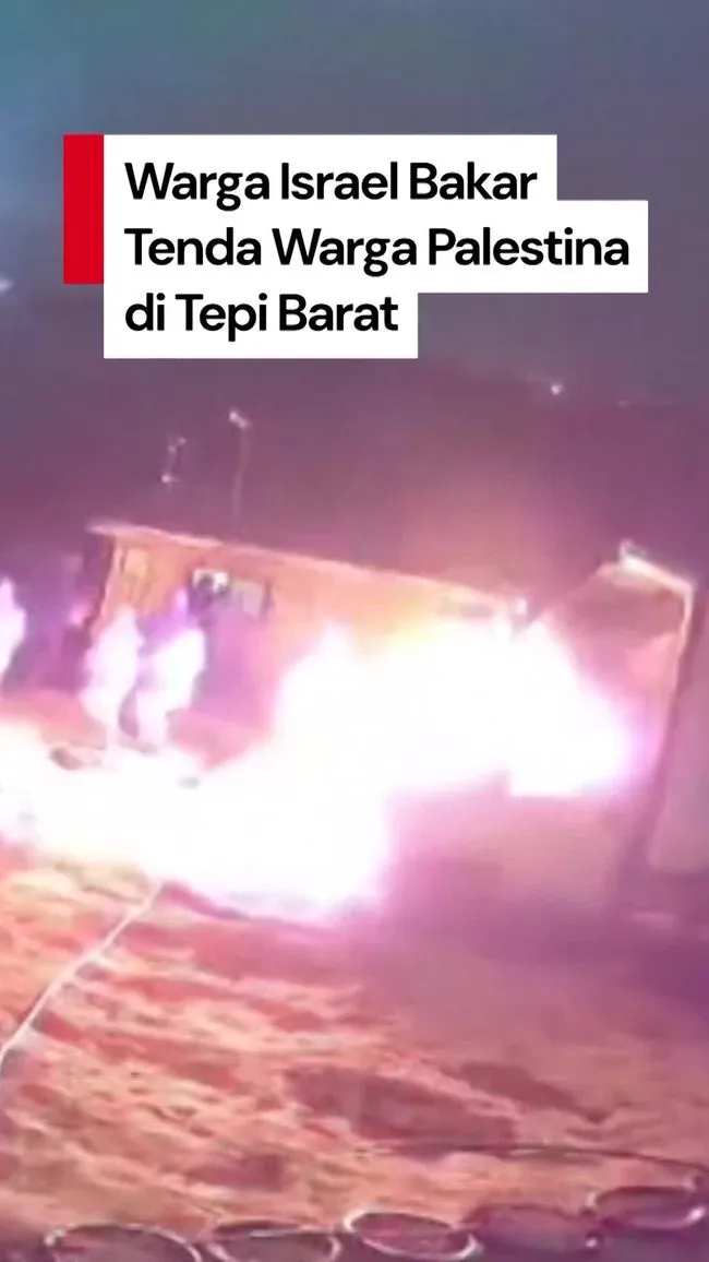 Pemukim Israel Bakar Tenda Warga Palestina di Tepi Barat