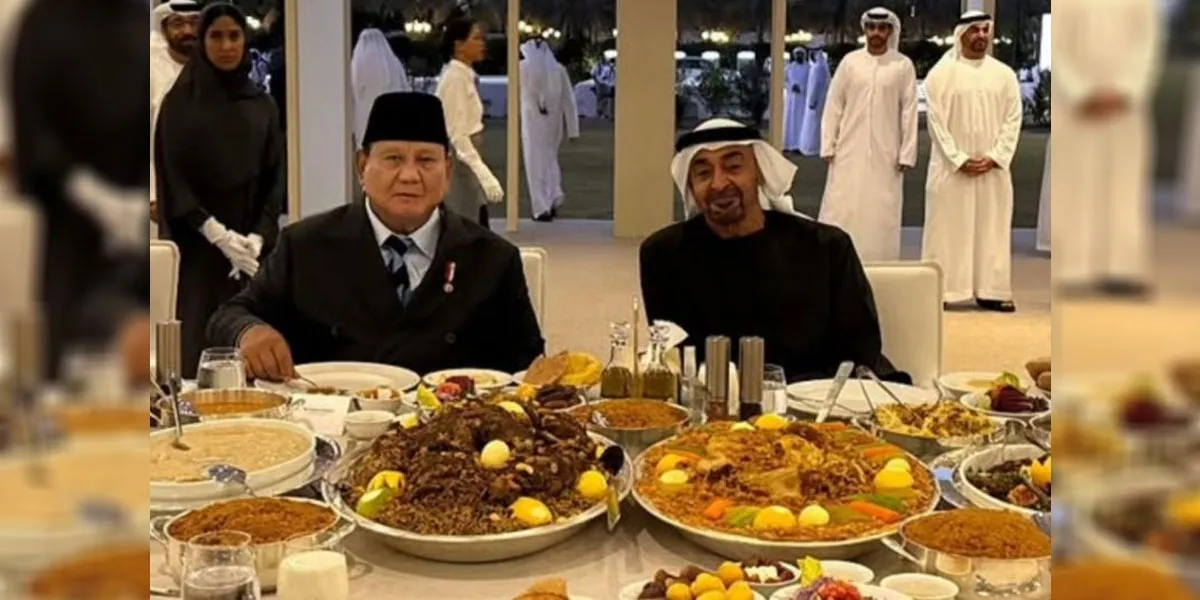 Prabowo Gelar Buka Puasa Bersama Pemimpin Emirat di Tengah Sajian Khas Timur Tengah