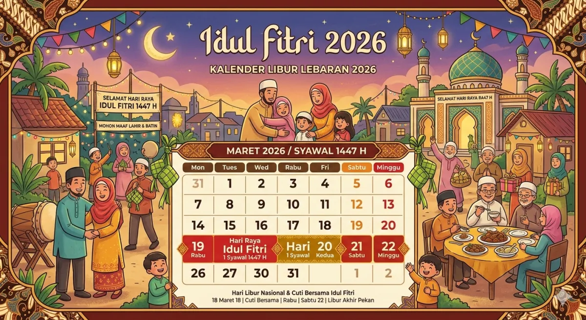 Pemerintah Tetapkan Libur Lebaran 2026 dan Kebijakan WFA