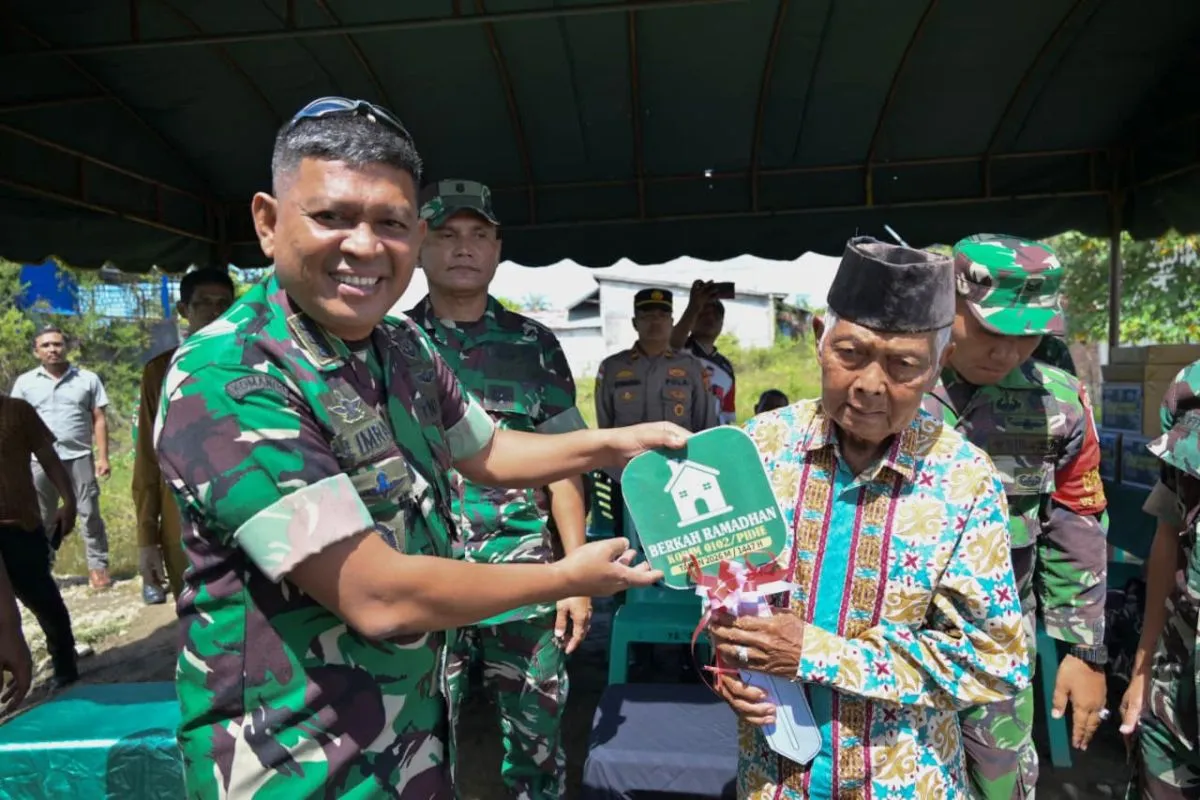 Korem Lilawangsa Bangun Rumah Layak Huni untuk Lansia di Pidie