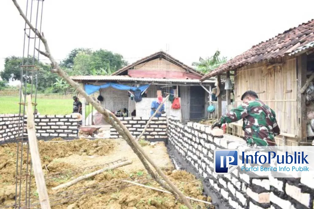 TMMD Sumenep Tingkatkan Kualitas Hunian Warga Mandala dengan Rumah Berdinding Bata