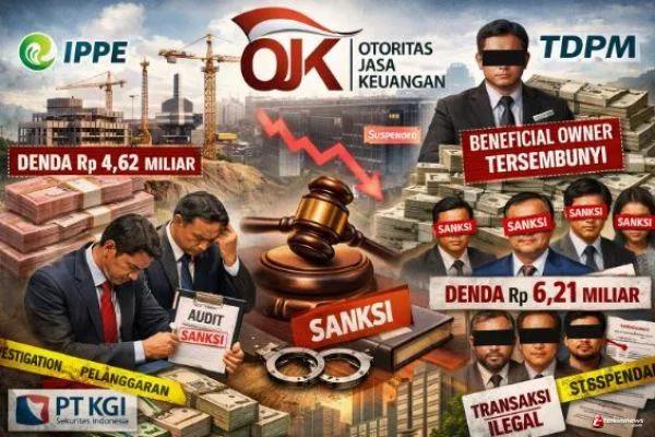 OJK Denda PT TDPM Rp6,21 Miliar atas Pelanggaran Laporan Keuangan dan Beneficial Owner