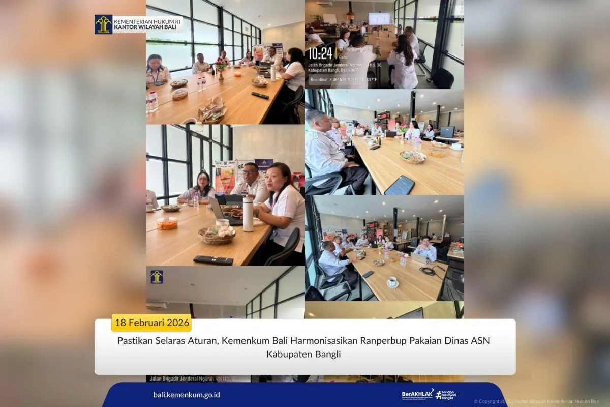 Kemenkum Bali Lakukan Harmonisasi Ranperbup Pakaian Dinas ASN di Bangli