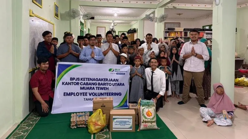 BPJS Ketenagakerjaan Salurkan Sembako untuk Panti Asuhan di Muara Teweh