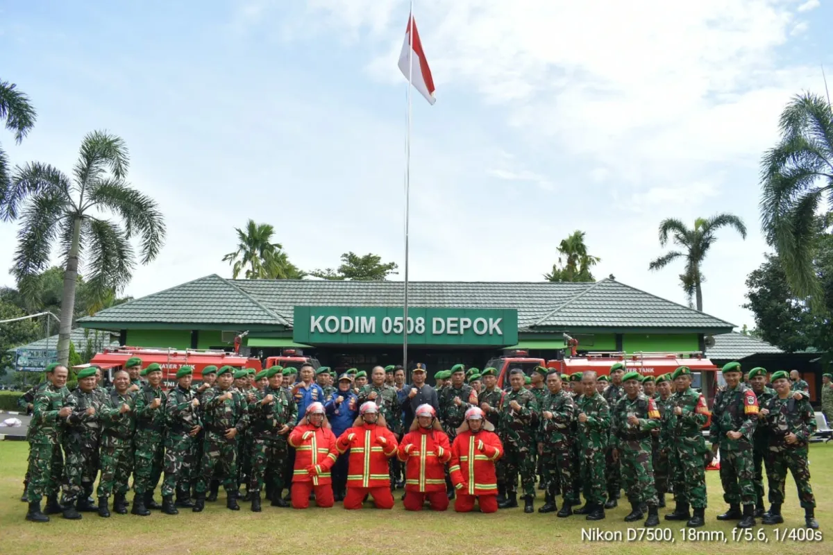 Kodim 0508/Depok Gelar Latihan Kesiapsiagaan Bencana dan Penanganan Kebakaran