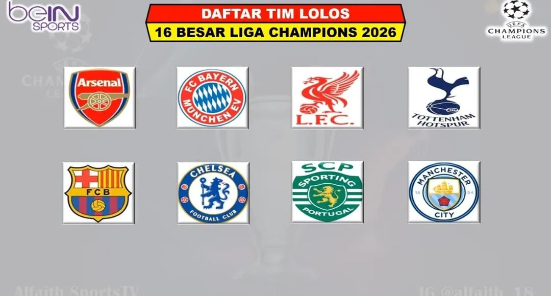 16 Besar Liga Champions 2026: Hasil Playoff dan Top Skor Terungkap