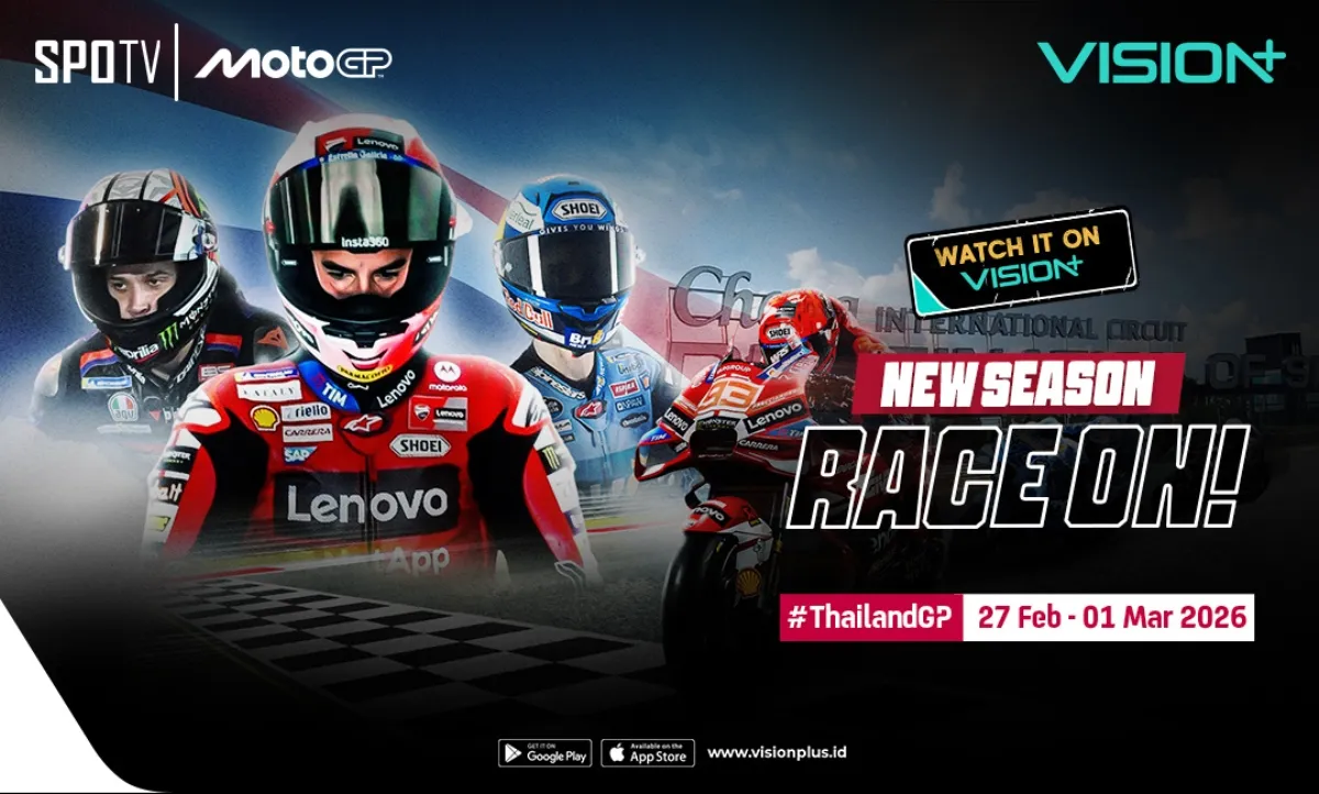 Live Streaming MotoGP Thailand 2026 di VISION+: Jadwal dan Detailnya