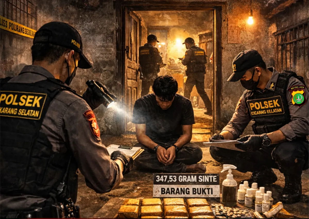 Polisi Bekasi Ungkap Peredaran Tembakau Sintetis di Ciantra