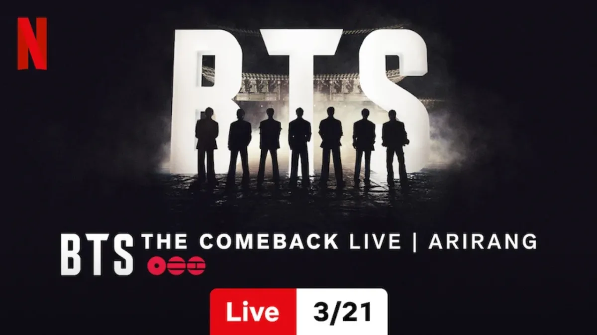 Trailer Konser Comeback BTS 'THE COMEBACK LIVE ARIRANG' Resmi Dirilis di Netflix
