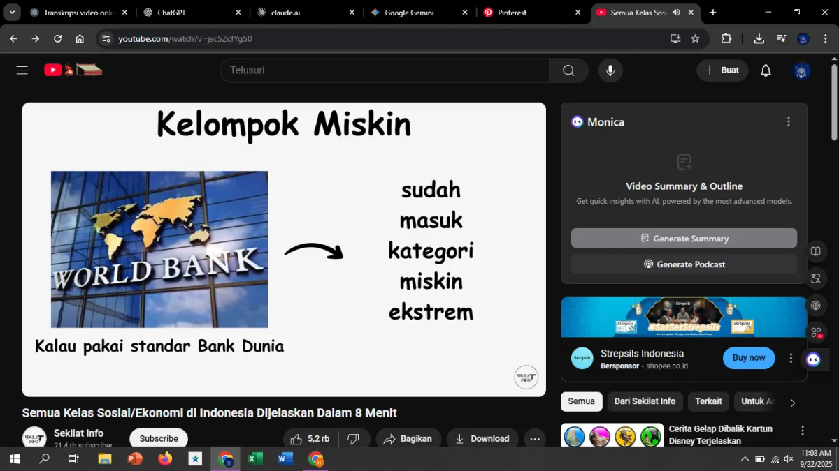 Analisis Enam Stratifikasi Ekonomi Masyarakat Indonesia