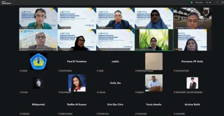 Unila Tingkatkan Kerja Sama Internasional Lewat Webinar dengan Jerman