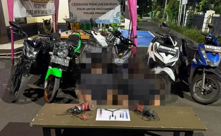 Dua Pelaku Curanmor Ditangkap Saat Sahur di Tangerang
