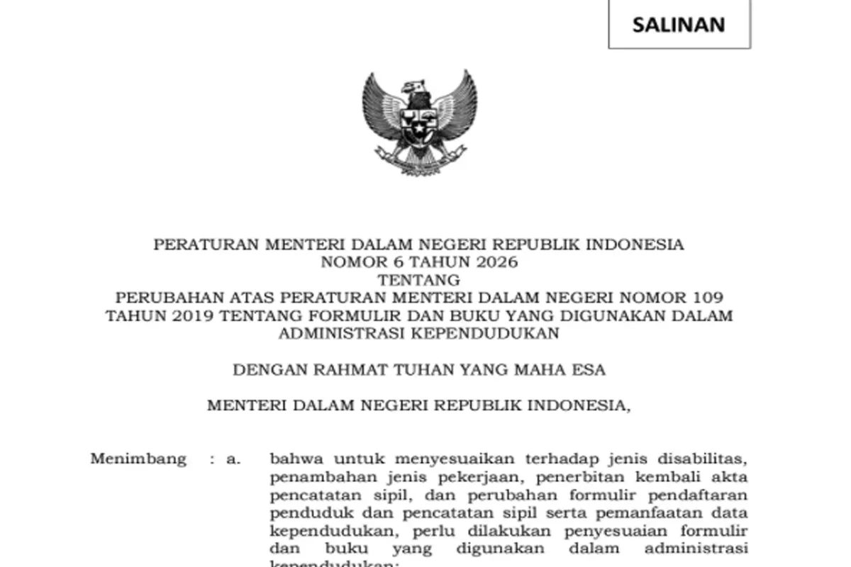 Status PNS dan PPPK Resmi Menjadi ASN di KTP dan KK mulai 2026