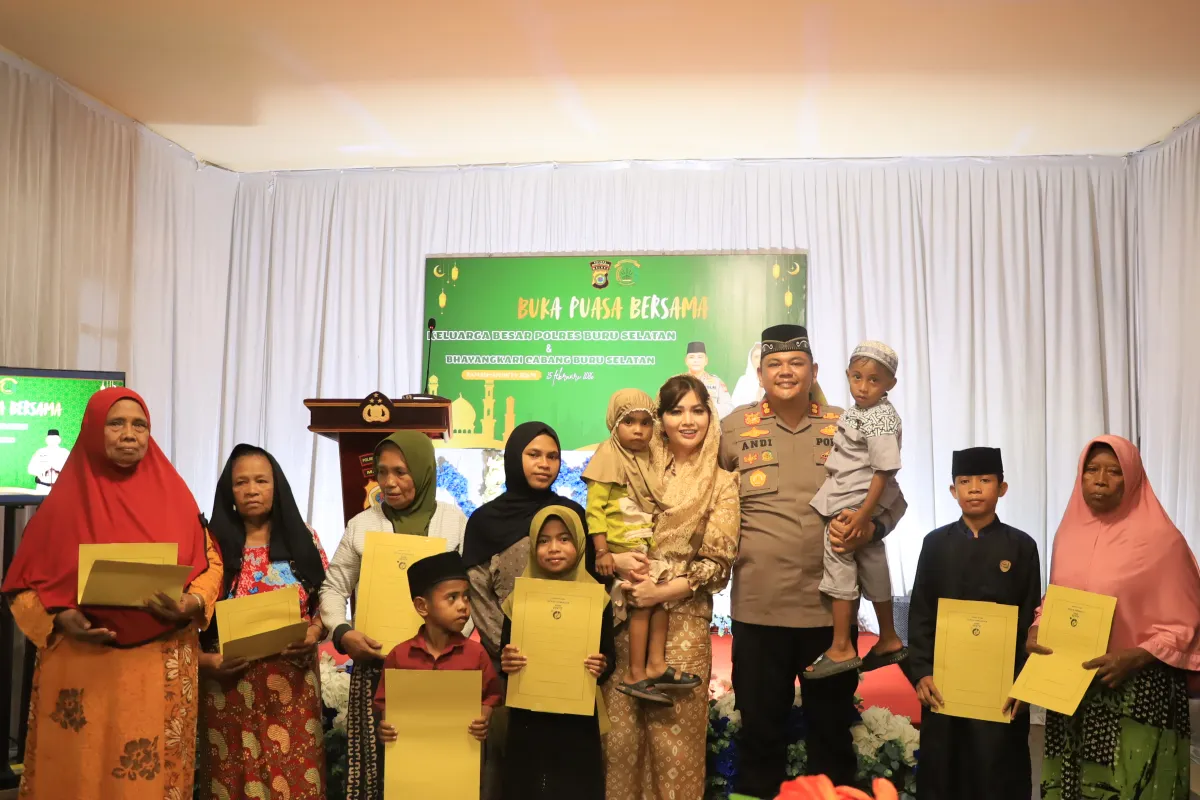 Polres Buru Selatan Gelar Buka Puasa Bersama Kaum Dhuafa dan Yatim Piatu