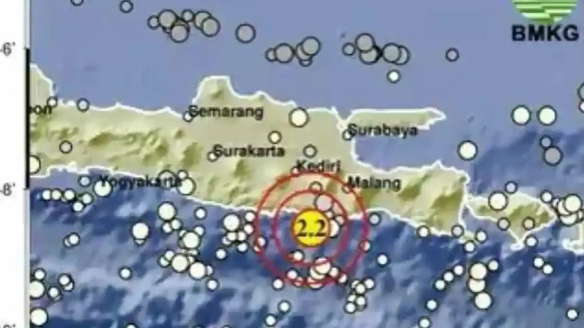 Gempa Bumi Magnitudo 2,2 Terjadi di Jawa Timur