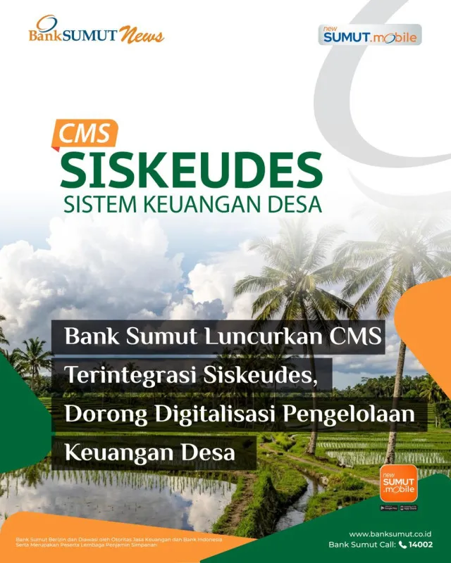 Bank Sumut Luncurkan CMS Terintegrasi untuk Permudah Pengelolaan Keuangan Desa