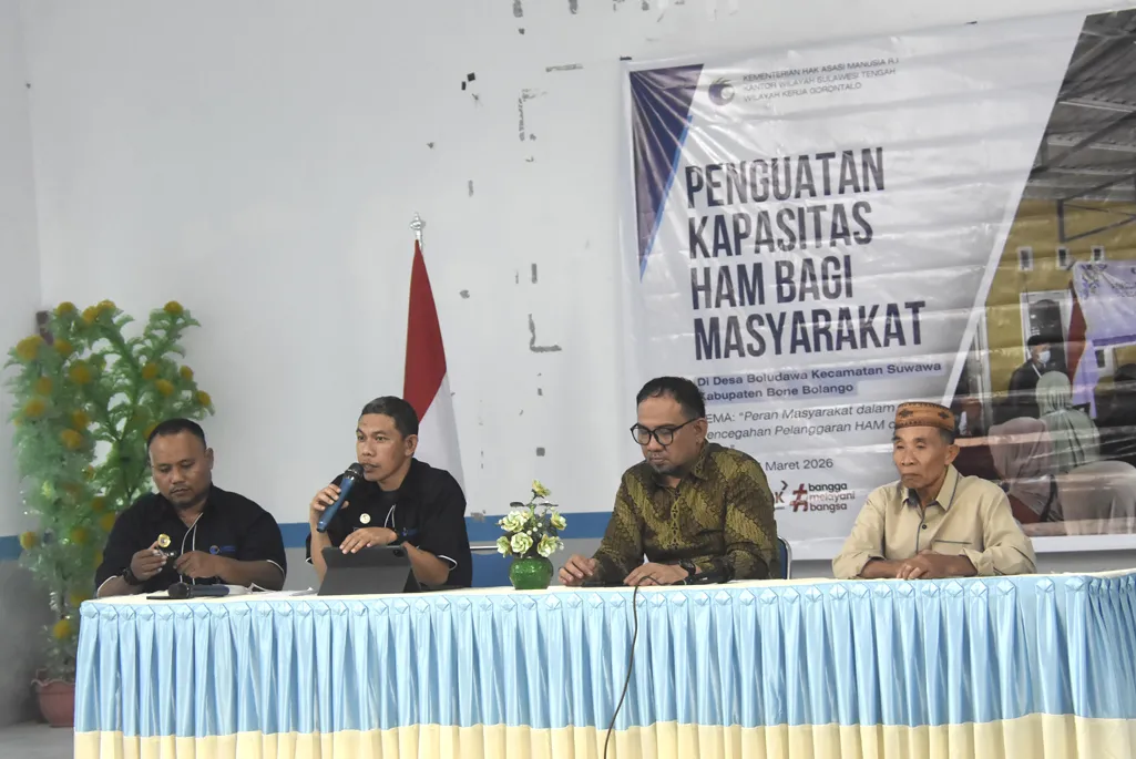 KemenHAM Gelar Pelatihan Kesadaran HAM di Desa Boludawa