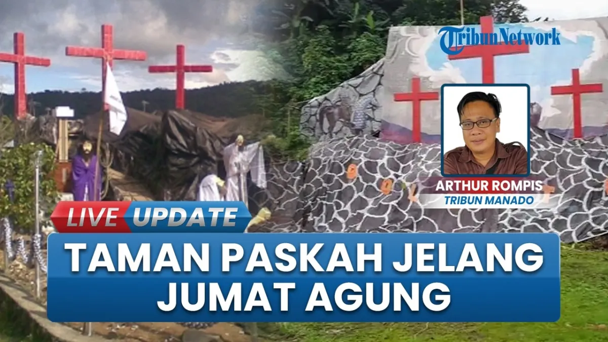 Jemaat Manado Utara Hiasi Gereja dengan Taman Paskah Kreatif Menyambut Jumat Agung