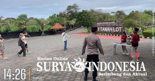 Personil Polsubsektor Tanah Lot Tingkatkan Patroli untuk Keamanan Wisatawan
