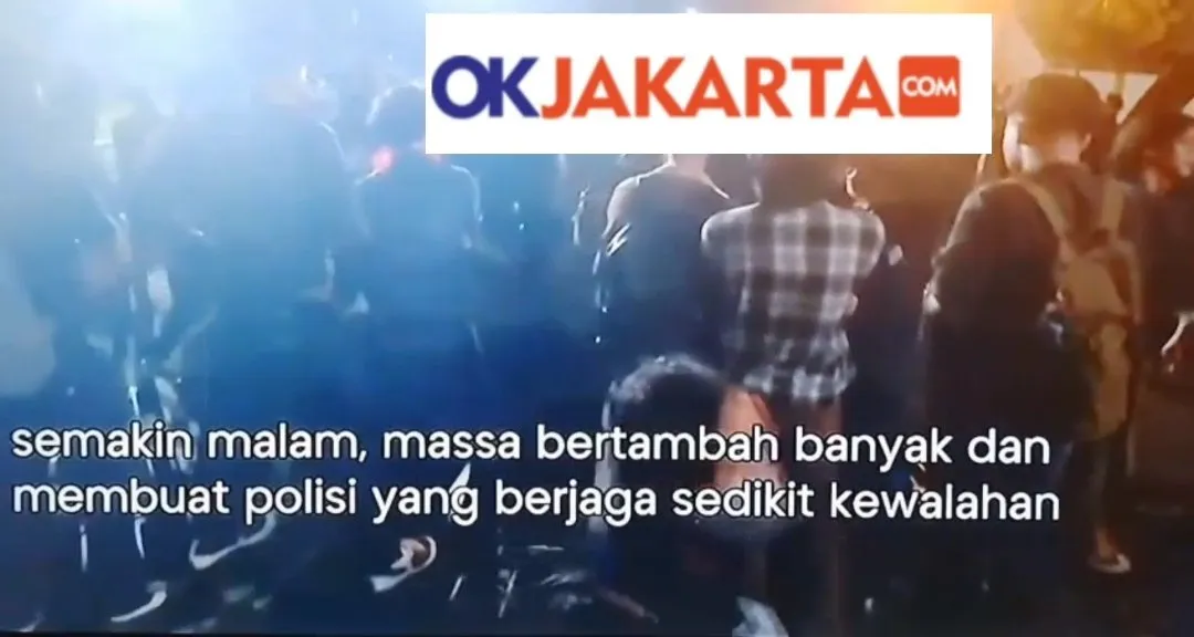 Aksi Unjuk Rasa di Depan Polda DIY Berujung Ricuh