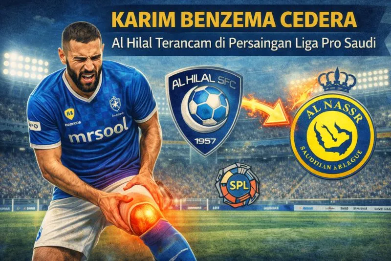 Cedera Benzema Guncang Al Hilal, Persaingan Gelar Liga Pro Saudi Semakin Ketat