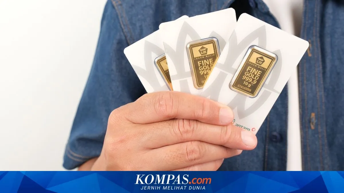 Pergerakan Harga Emas Hari Ini: Antam dan Pegadaian Naik, Hartadinata Turun