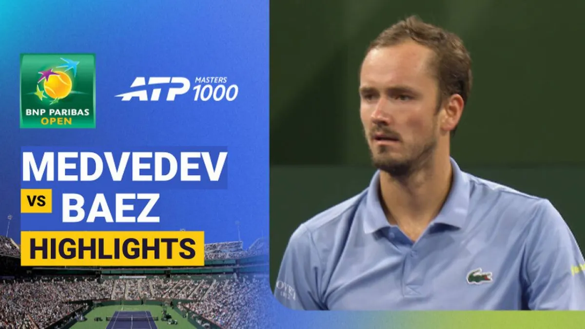 Medvedev Hadapi Baez di BNP Paribas Open 2026